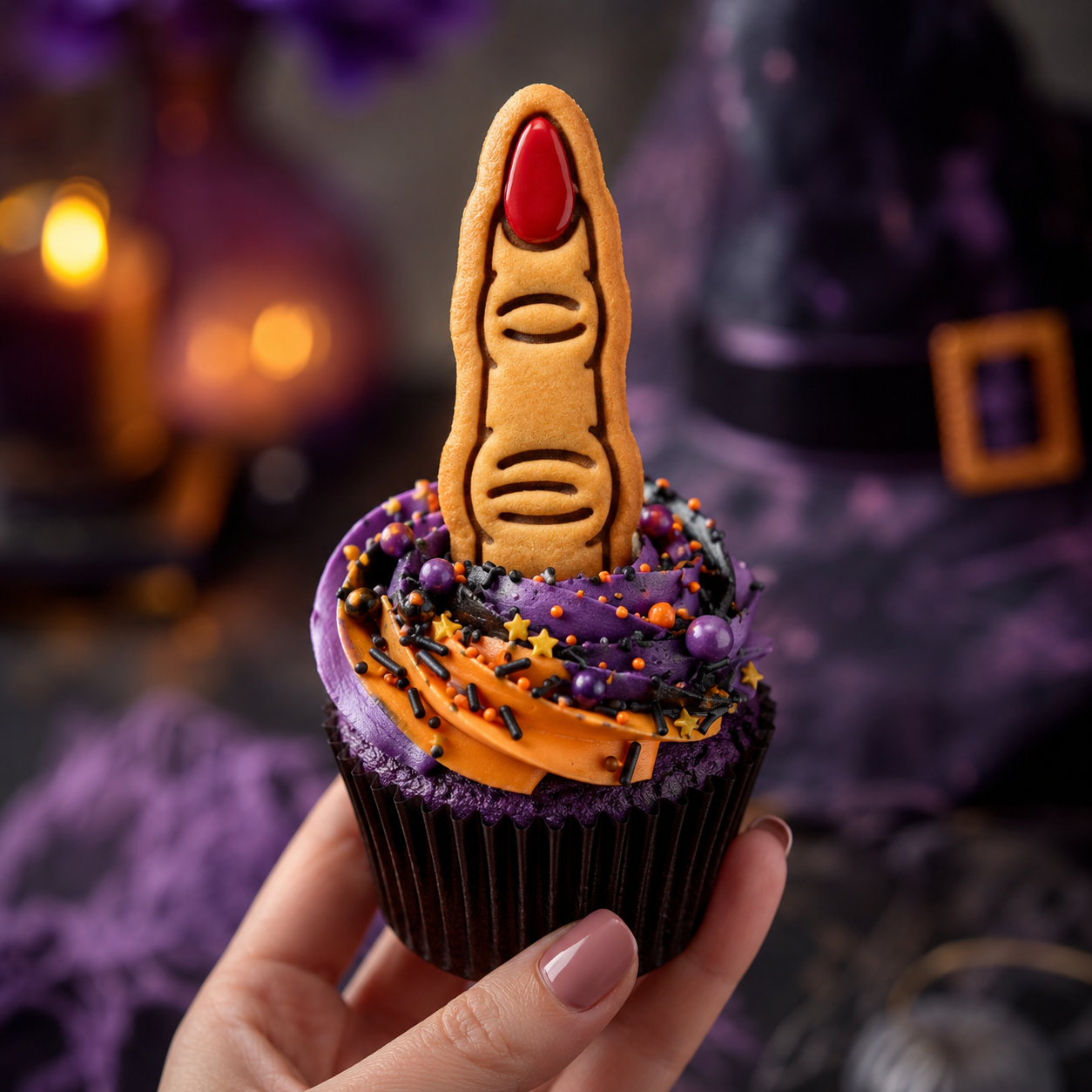 Witch Finger Mini Cookie Cutter & Stamp Set