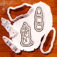 2 Mini Witch Cookie Cutters & Stamps - Candle & Finger