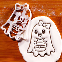 Ghost with Picnic Basket Cookie Cutter