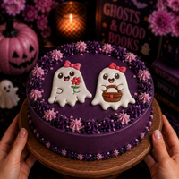 Set of 2 Ghost Cookie Cutters - Flower & Picnic Basket