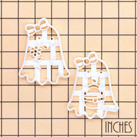 Set of 2 Ghost Cookie Cutters - Flower & Picnic Basket