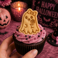 Ghost with Flower Mini Cookie Cutter & Stamp Set