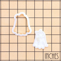 Ghost with Flower Mini Cookie Cutter & Stamp Set