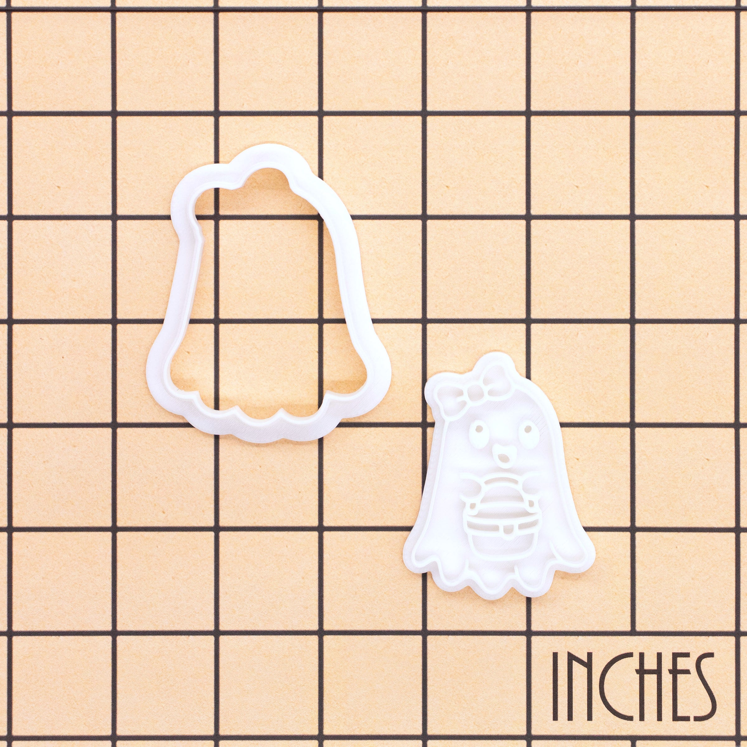 Ghost with Picnic Basket Mini Cookie Cutter & Stamp Set