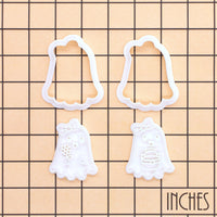 Set of 2 Ghost Mini Cookie Cutter & Stamp Sets, Flower & Picnic Basket
