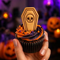Skull Coffin Mini Cookie Cutter & Stamp Set