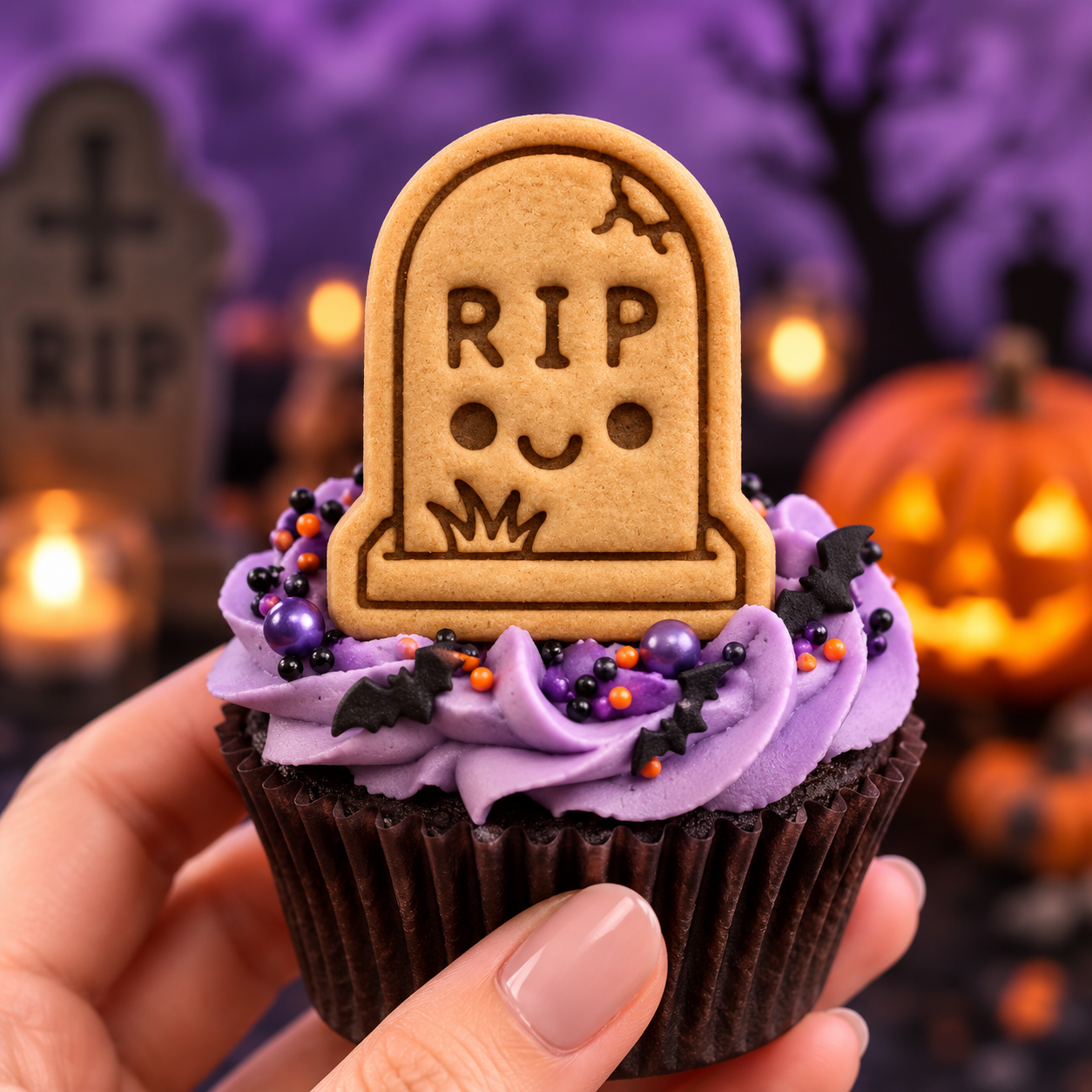 RIP Tombstone Mini Cookie Cutter & Stamp Set