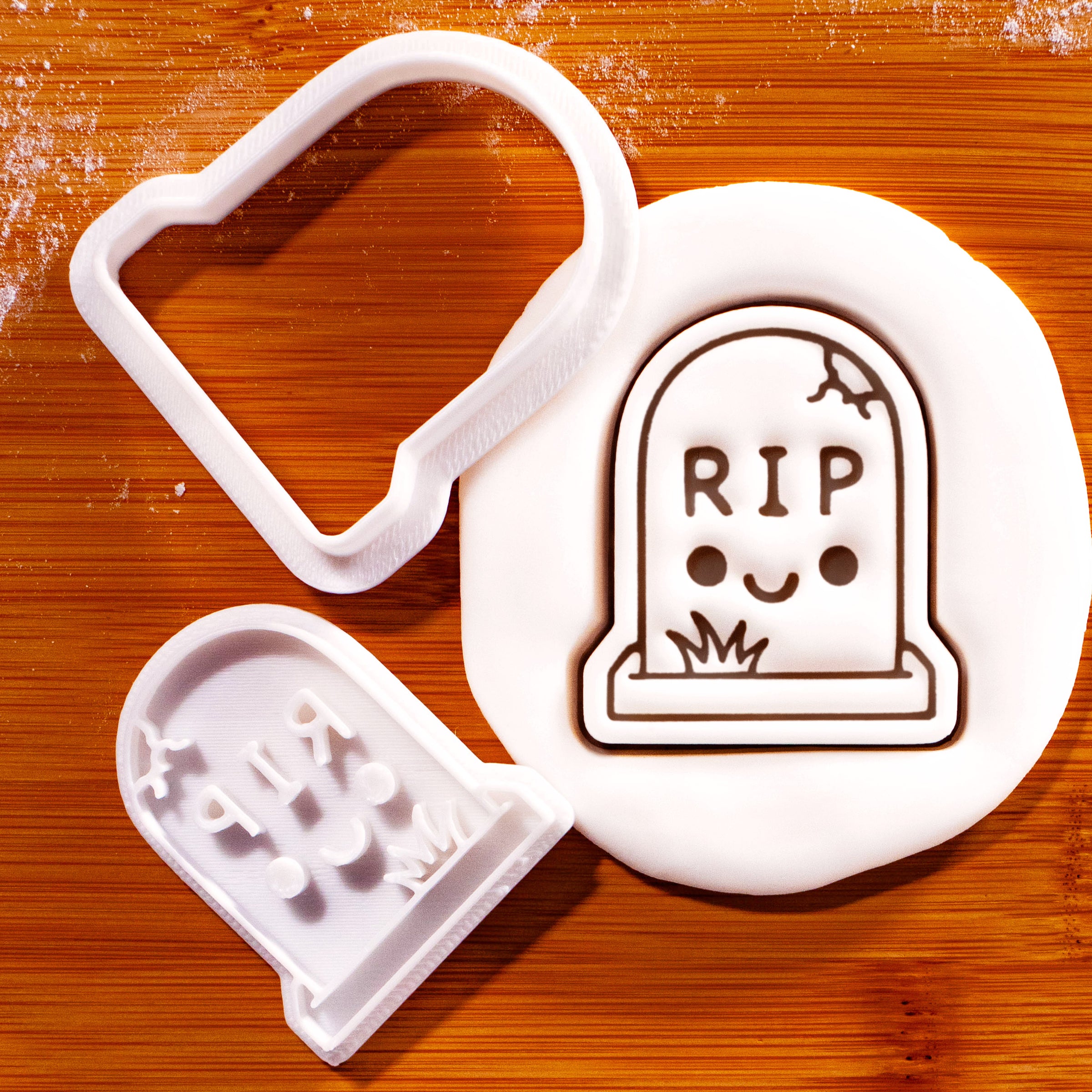 RIP Tombstone Mini Cookie Cutter & Stamp Set