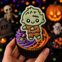 Chibi Zombie Mini Cookie Cutter & Stamp Set