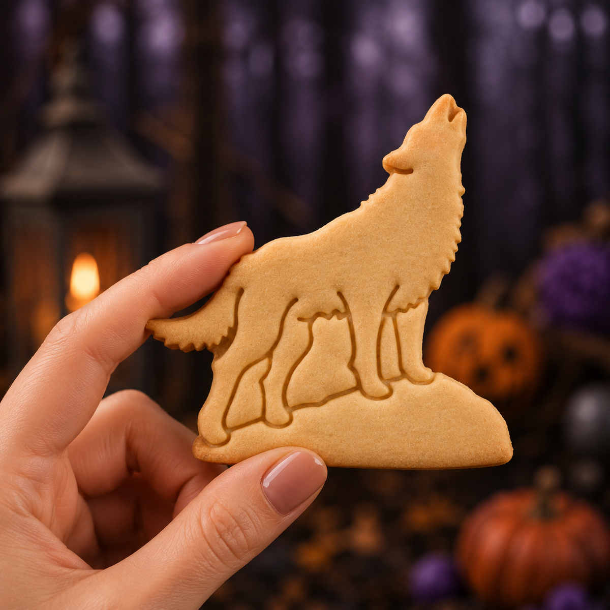 Howling Wolf Outline Cookie Cutter