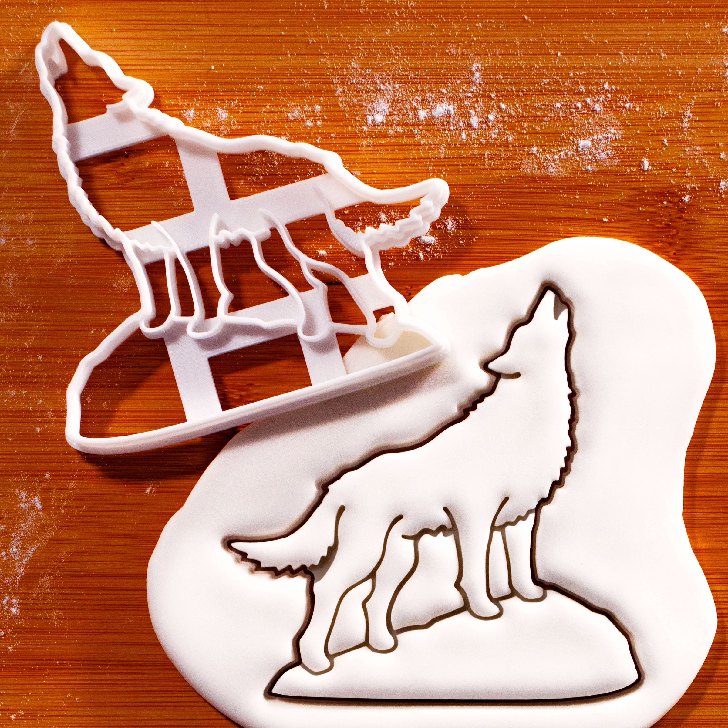 Howling Wolf Outline Cookie Cutter
