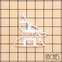 Howling Wolf Outline Cookie Cutter