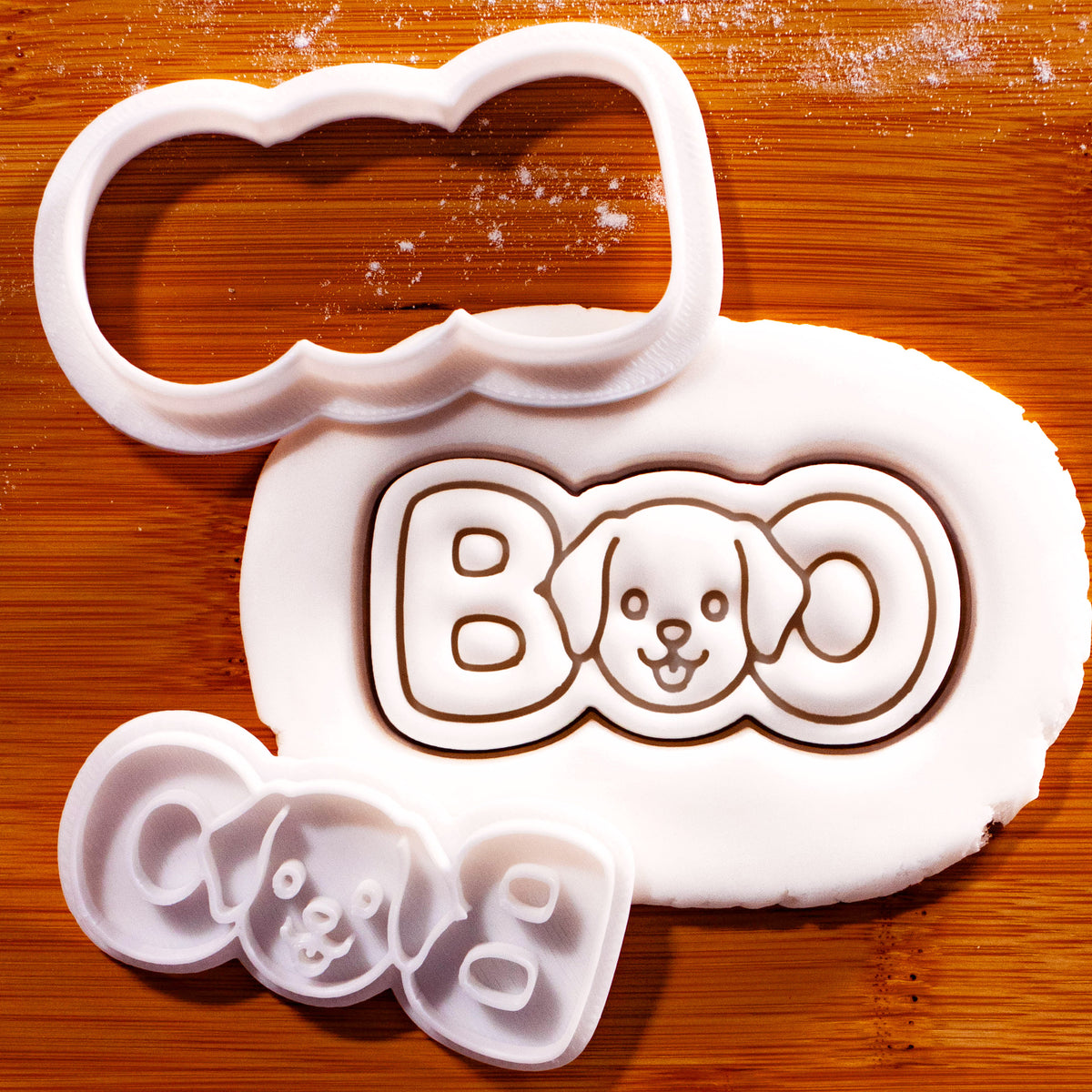 BOO Dog Face Mini Cookie Cutter & Stamp Set
