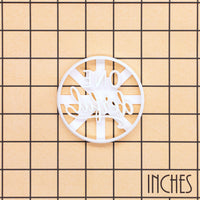 ONEderful cookie cutter on inch grid for first birthday baking