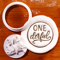 ONEderful mini round cutter and matching impression stamp
