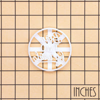 Born TWO Be Wild cookie cutter on inch grid