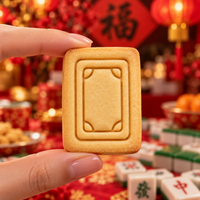 White Dragon mahjong cookie for Chinese New Year and mahjong game night
