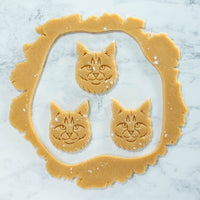 maine coon cat cookie cutout dough made with bakerlogy maine coon cat cookie cutter