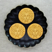 medusa cookies made with bakerlogy medusa cookie cutter
