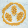 bakerlogy oak leaf cookie cutout dough