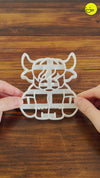 Set of 2 Cute Highland Cow Cookie Cutters