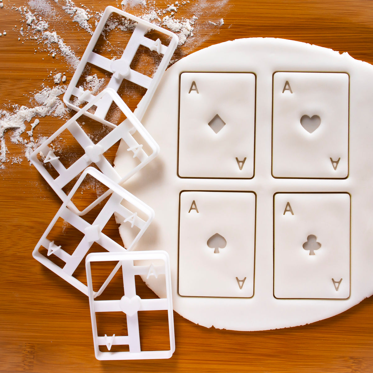 set of 4 poker card ace cookie cutters