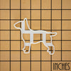 english bull terrier outline cookie cutter
