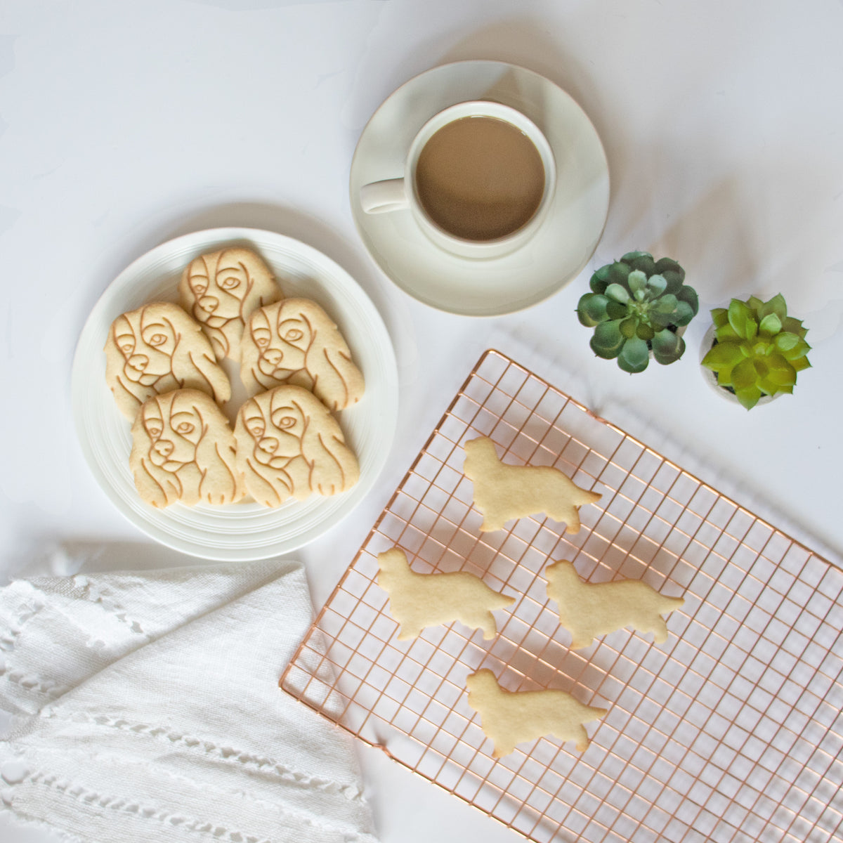 king charles portrait face and silhouette cookies