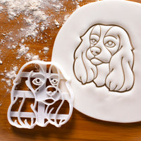 cavalier king charles dog face cookie cutter