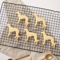 greyhound dog silhouette cookies