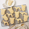 greyhound dog face and silhouette cookies