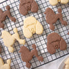 poodle dog face and silhouette cookies