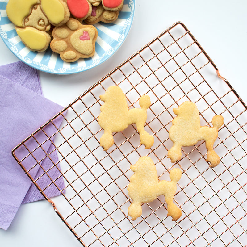 poodle dog silhouette cookies