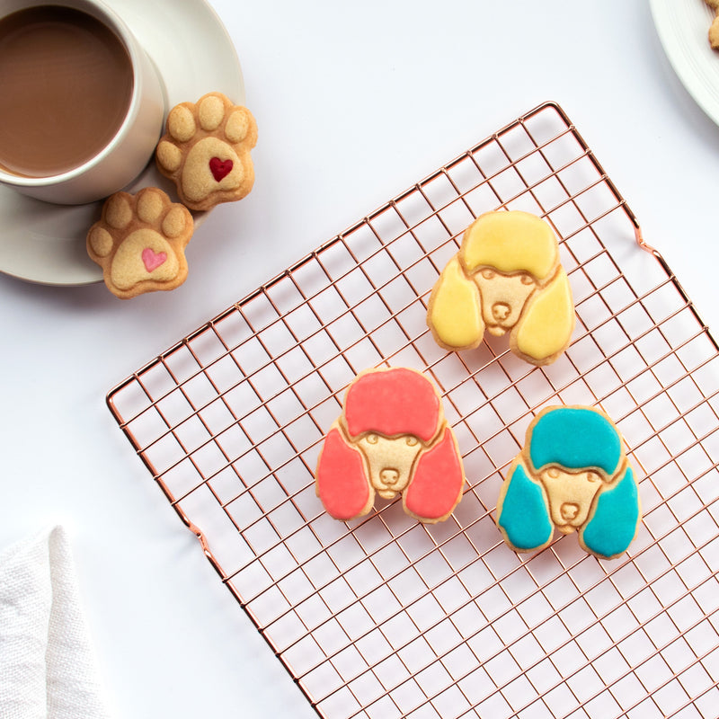 poodle dog face cookies
