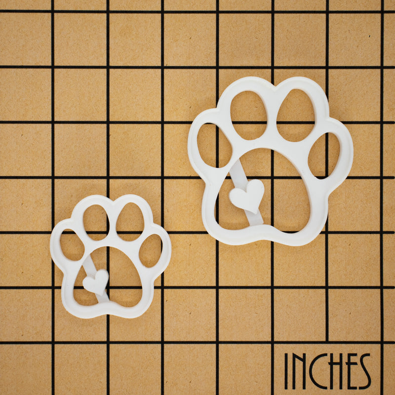 set of 2 cute paw cookie cutters