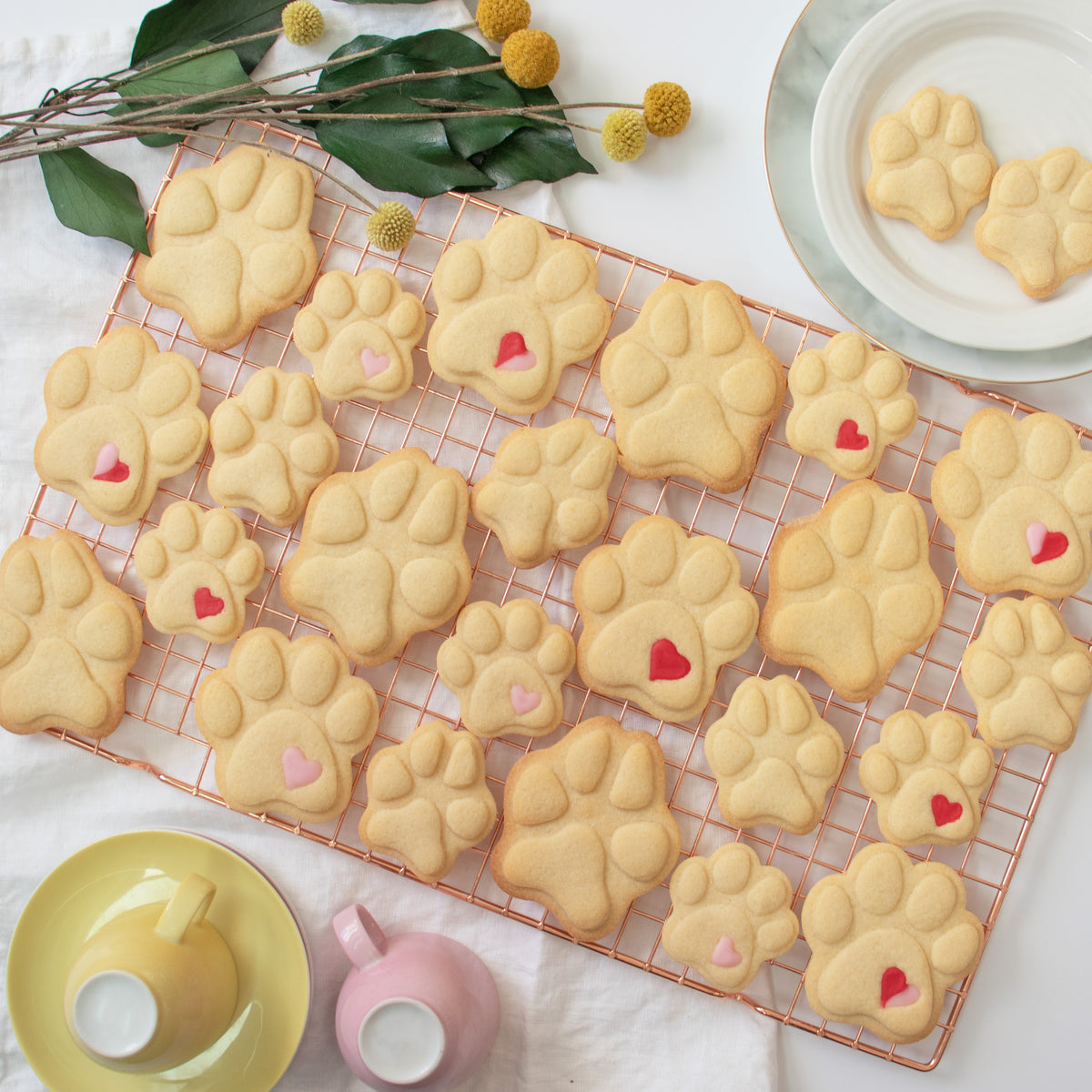 cute and realistic dog paw cookies
