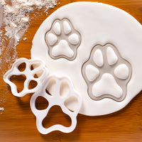 Set of 2 Realistic Dog Paw Cookie Cutters