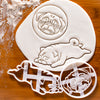 Set of 2 Pug cookie cutters: Pug's Face and Sleeping Pug