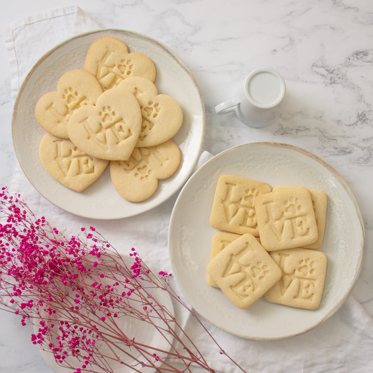 Philly LOVE with Paw Print Cookies (Heart and Square)
