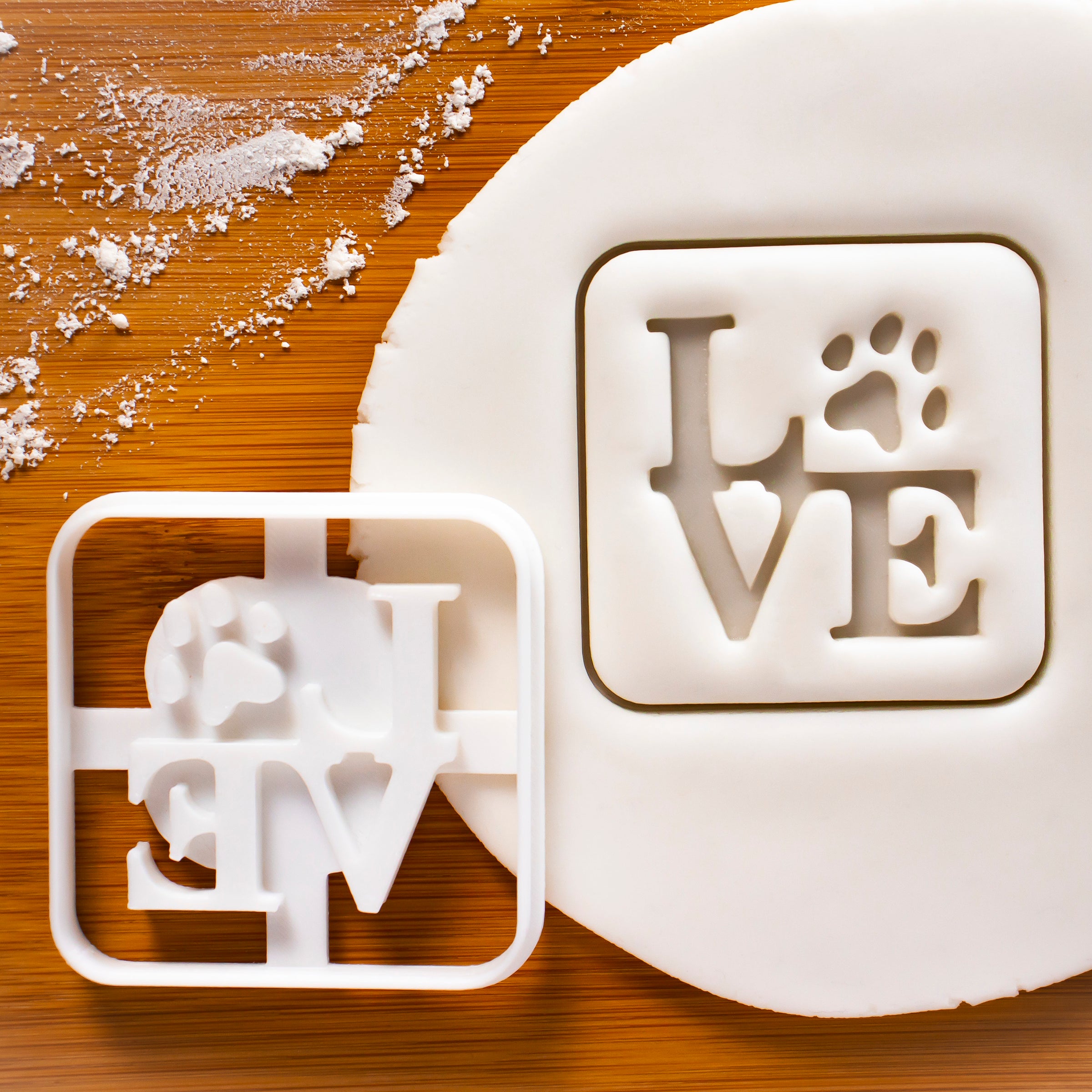 Philly LOVE with Paw Print Cookie Cutter (Square)
