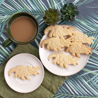 Realistic Triceratops dinosaur cookies