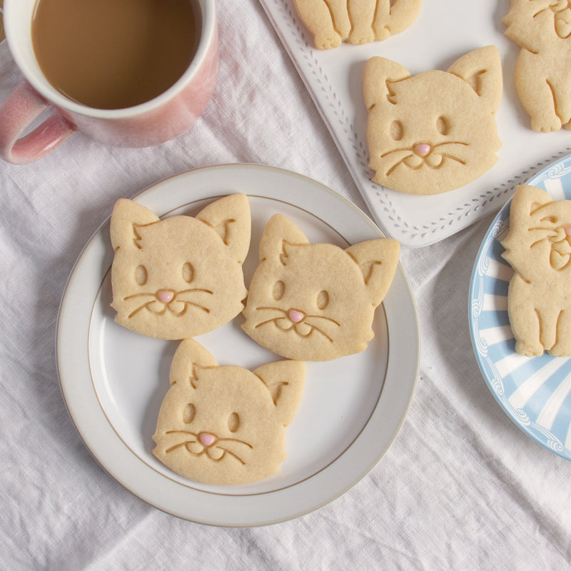 cat face cookies