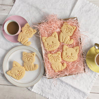 cat face and happy cat cookies