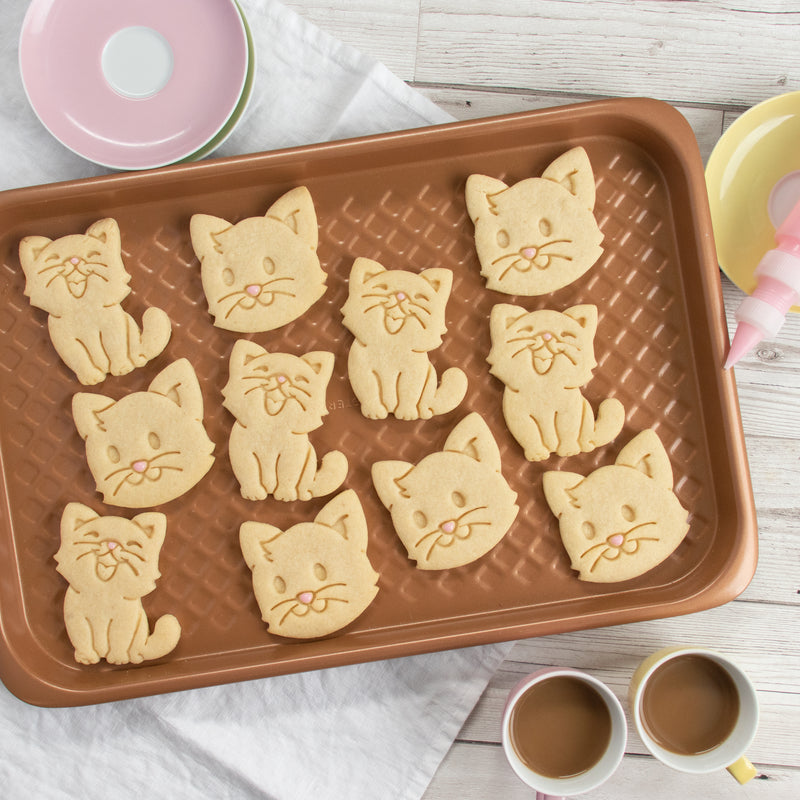 cat face and happy cat cookies