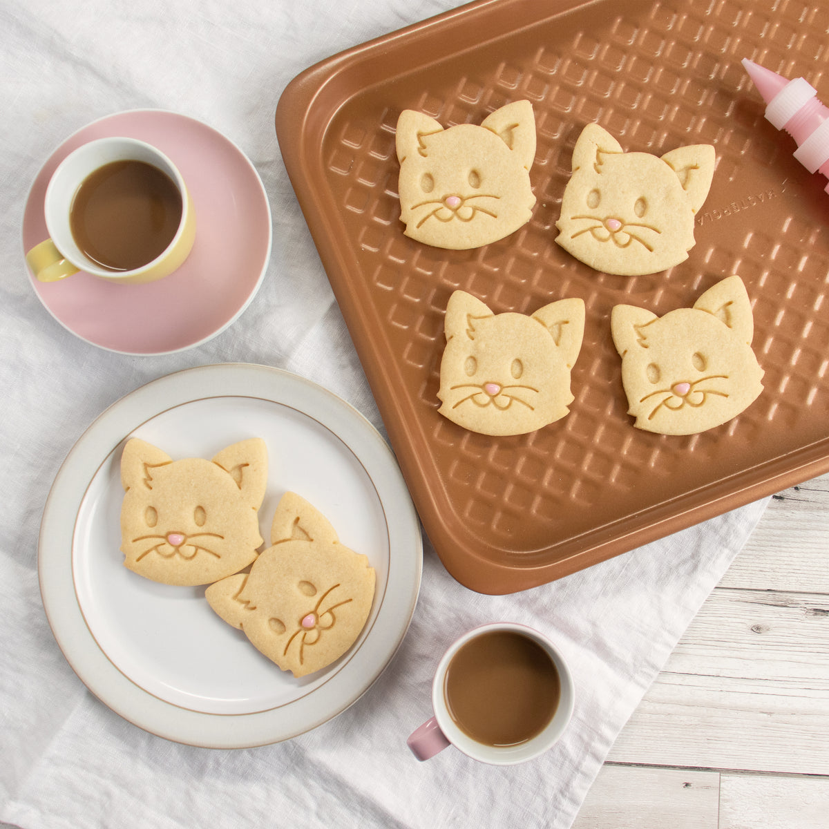 cat face cookies