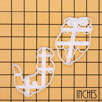Set of 2 Cookie Cutters: Swimming Otter & Otters Holding Hands