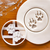 Wolf Paw Prints Cookie Cutter
