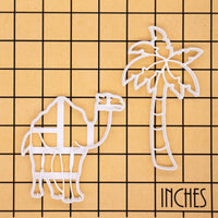 set of 2 cookie cutters: Camel and Palm Tree