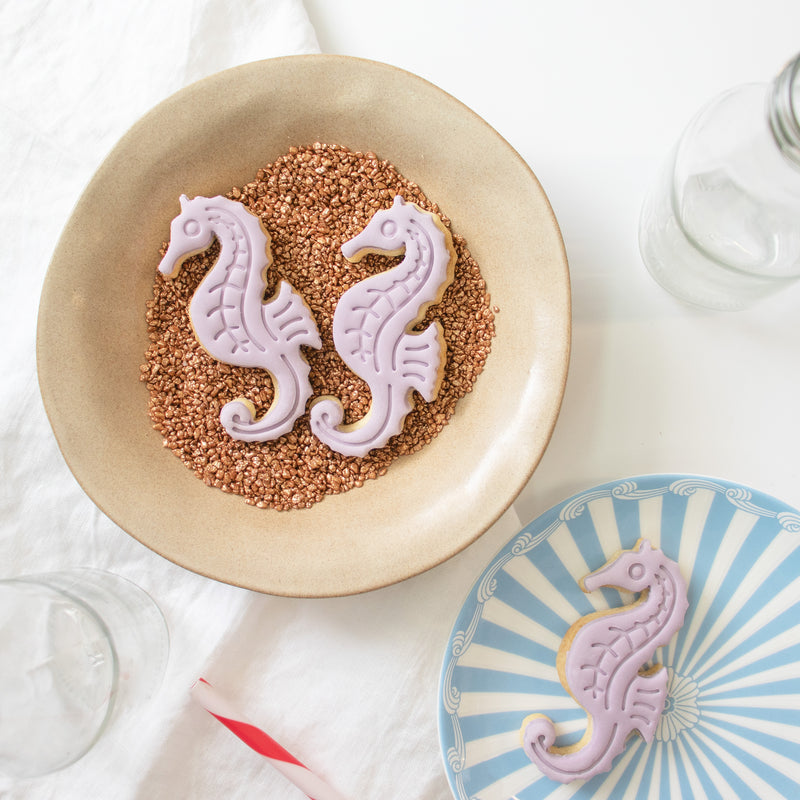nautical seahorse cookies