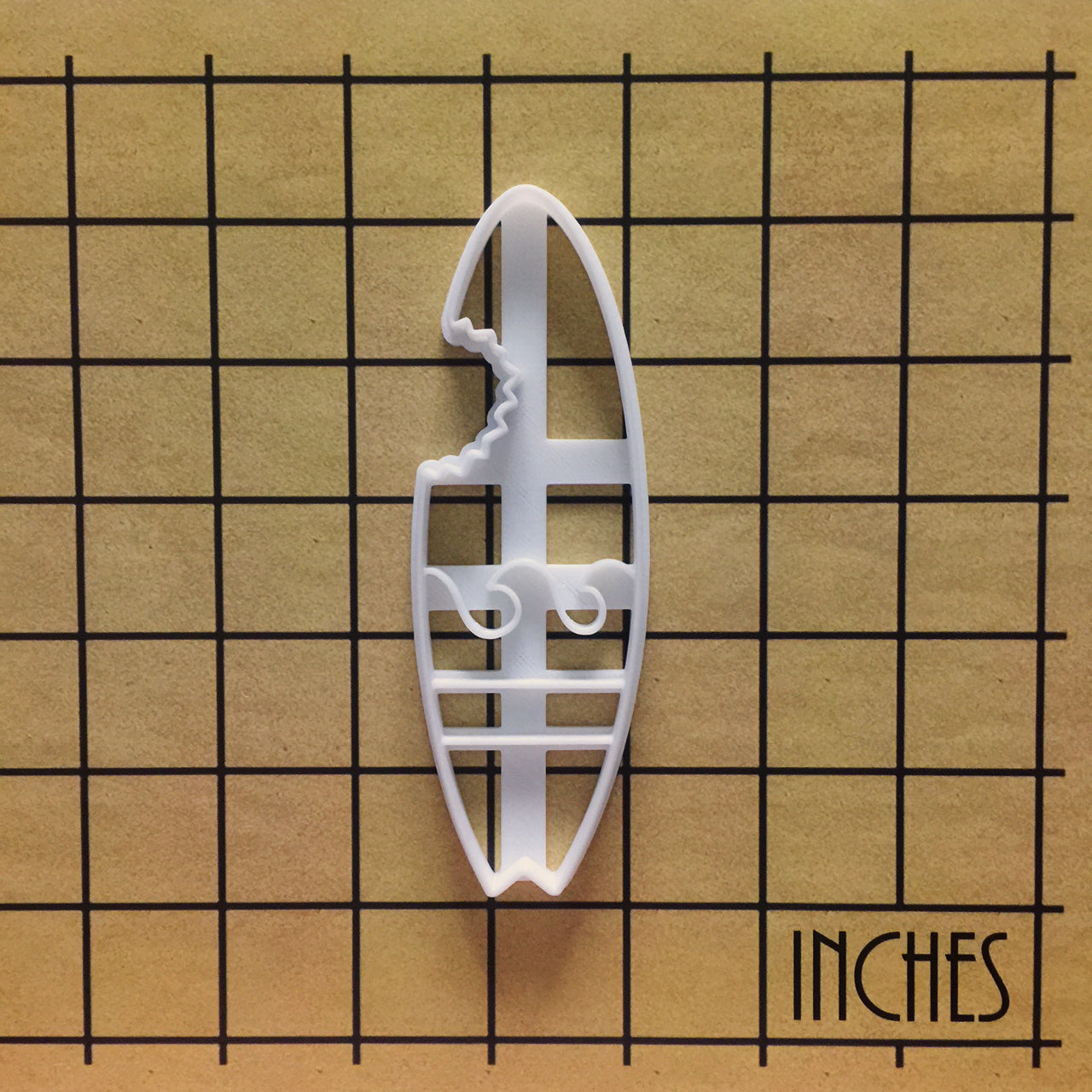 Bitten Surfboard Cookie Cutter